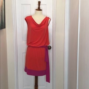 Laundry by Design Orange & Pink Sleeveless Dress